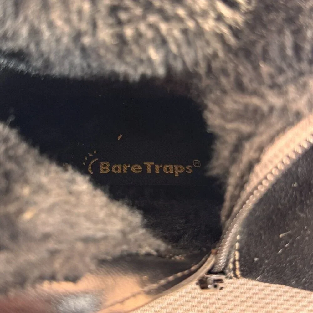 Bare Traps Womens Black Esha Leather Upper Faux Fur Mid Calf Boots Size 9M - Picture 11 of 15